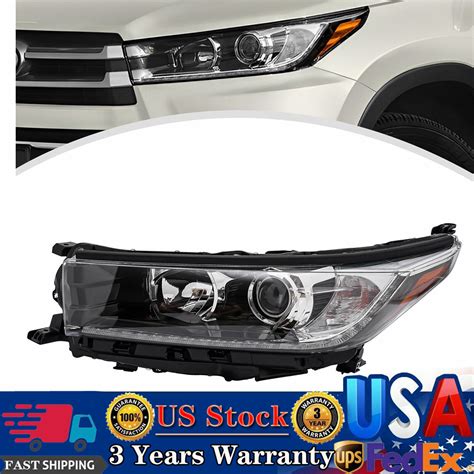 For 2017 2018 2019 Toyota Highlander Wled Drl Headlight Assembly Left