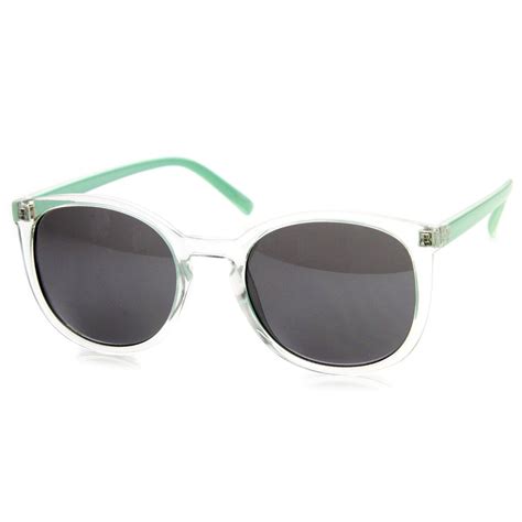 Retro Hipster Two Tone P3 Colorful Round Frosted Sunglasses 8990 Zerouv