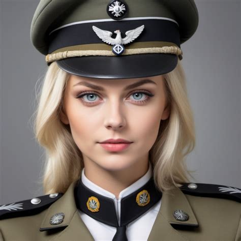 Blonde German Woman In Military Uniform Stable Diffusion Online