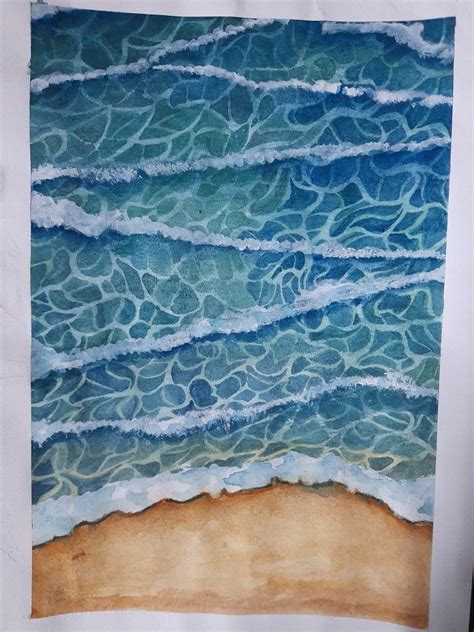 Watercolor Beach Waves