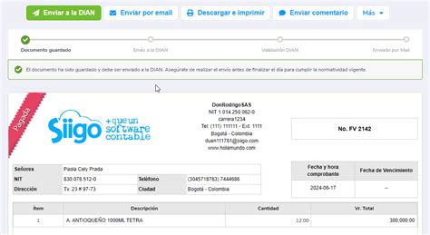 Elaboración De La Factura Electrónica De Venta Portal De Clientes