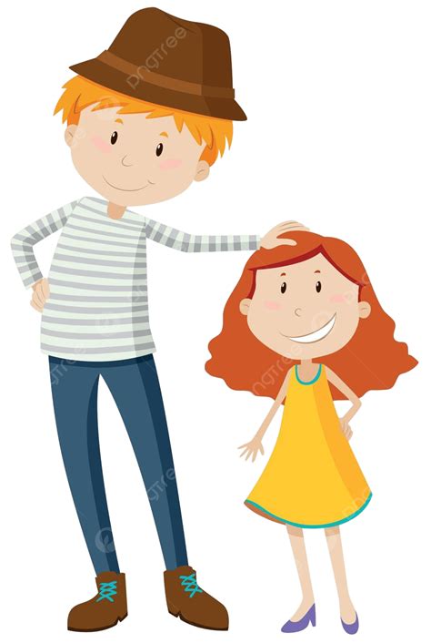 Tall Man And Short Girl Sister Relationship Man Vector, Sister, Relationship, Man PNG and Vector ...