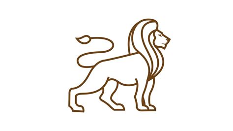 Lion Line Art Logo Vector Illustration 8070295 Vector Art At Vecteezy