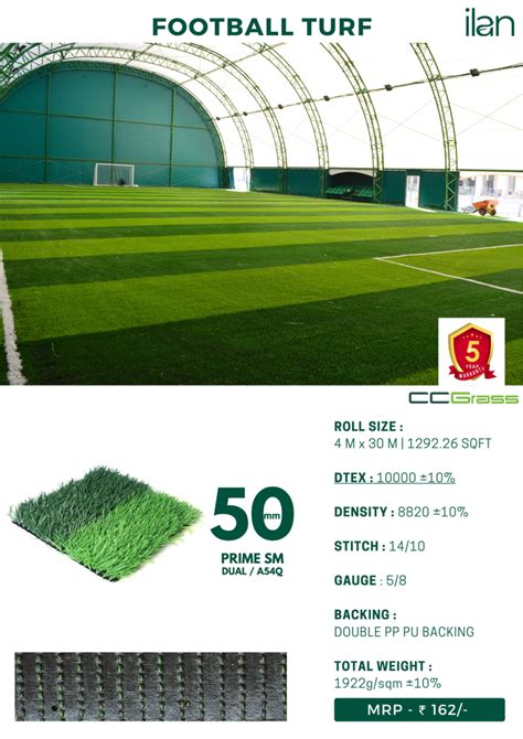 Green 50 Mm Prime Sm Football Turf At Rs 48sq Ft In Surat Id