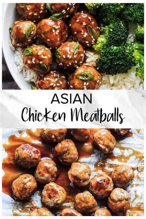 Asian Chicken Meatballs Sesame Ginger Chicken Meatball Recipes