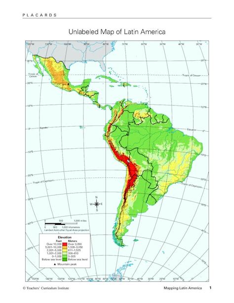 (PDF) Unlabeled Map of Latin America · Vegetation Zones of Latin ...