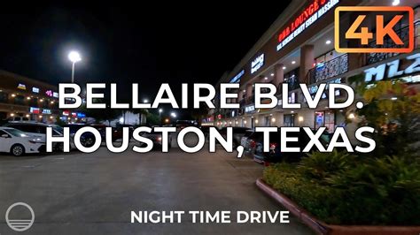 Bellaire Blvd 百利大道 Chinatown 華埠 in Houston Texas an UltraHD 4K Night