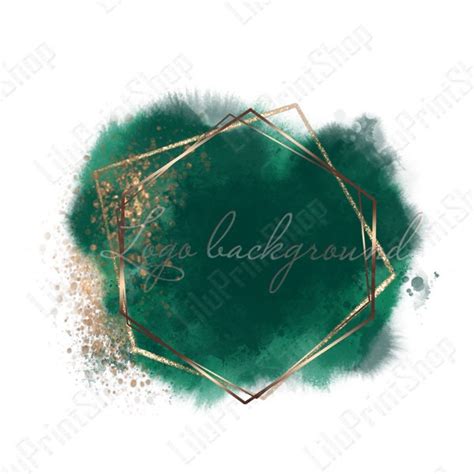 Green Logo Background Png Green and Gold Logo Design Watercolor Emerald ...