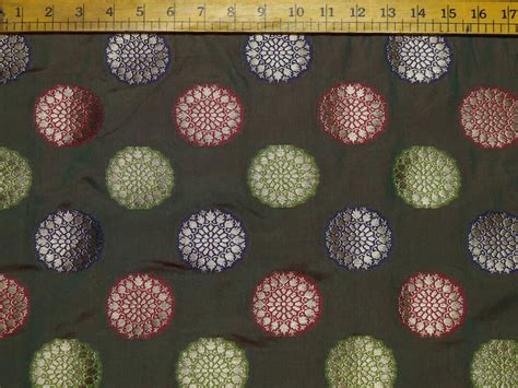 Art Silk Jamewar Two Tone Floral Buta Zari Woven Design Fabric Source