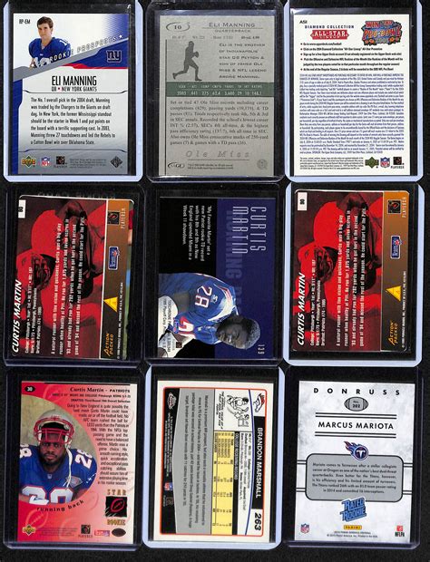 Lot Detail Lot Of Football Rookie Cards W Peyton Manning