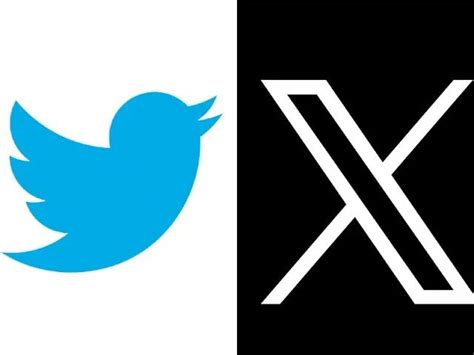 Twitter Logo | Blue & Whitebird to Grey X