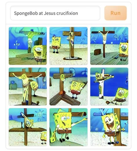 Spongebob At Jesus Crucification Weirddalle