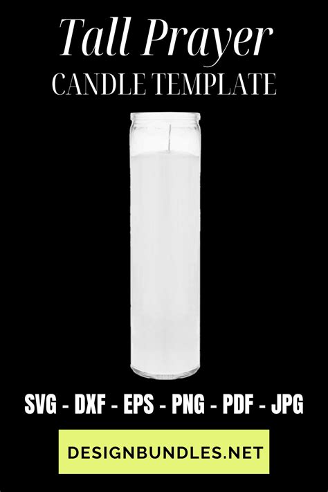 Tall Prayer Candle Template Svg Cut File