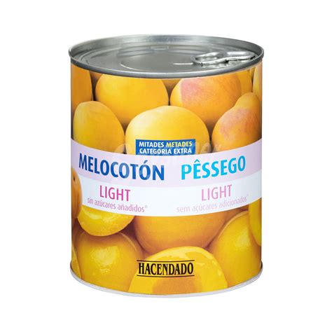 Hacendado Melocoton Light Bote 800 G Escurrido 480 G