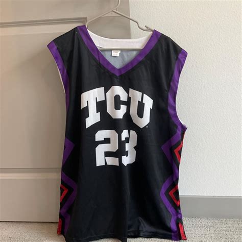 Unisex Tcu Mens Basketball Jersey Number 23 Depop