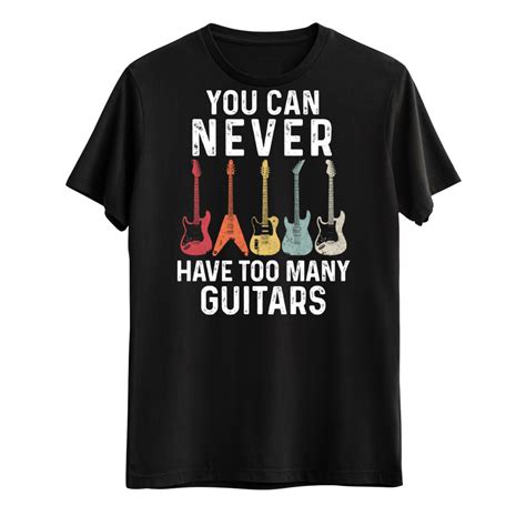 Funny Retro Vintage You Can Never Have Too Many Guitars Music