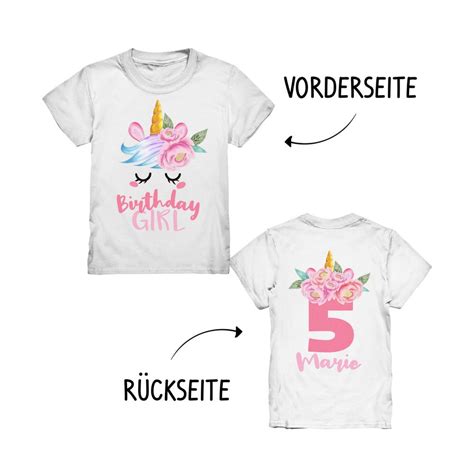 Einhorn Geburtstagsshirt 3 4 5 6 7 Jahre T Shirt Kinder Geburtstag