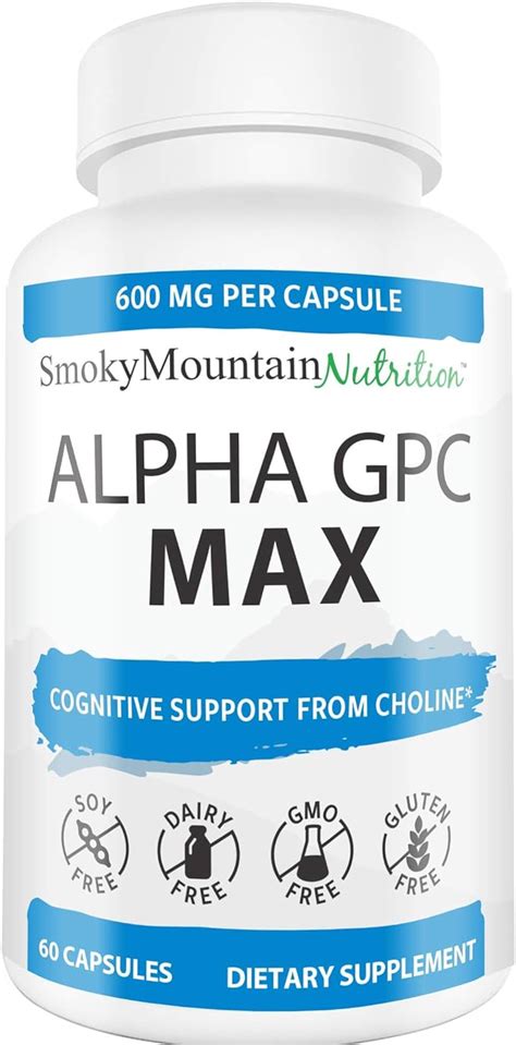 Alpha GPC Choline Supplement 60 Capsules 600mg Nootropic For Brain