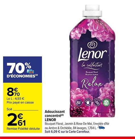 Promo Adoucissant Concentré Lenor chez Carrefour iCatalogue fr