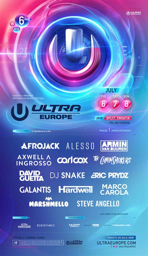 Ultra Europe Releases 2018 Phase One Lineup Ultra Hong Kong 2024年9月14日