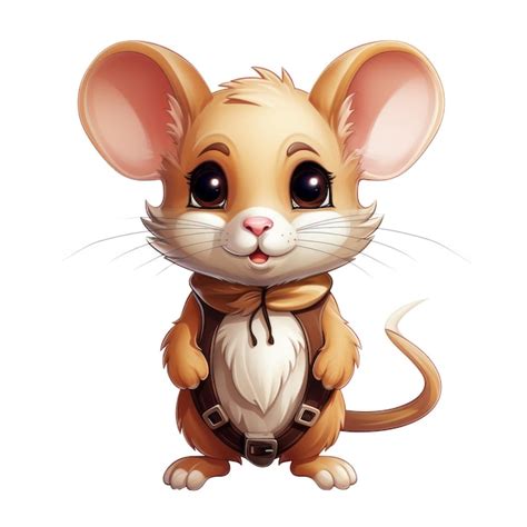 Une Souris De Dessin Animé Mignonne Sur Le Fond Transparent Créée Avec