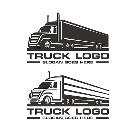 Premium Vector | Set of truck logo template