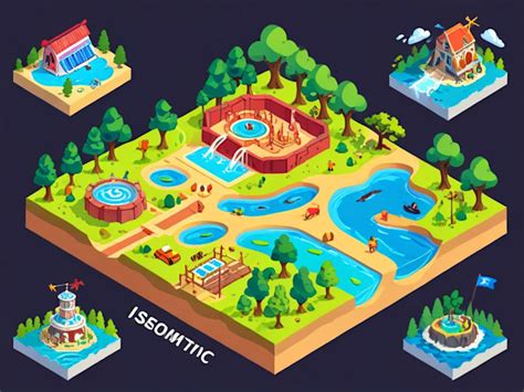 design isometric map illustration vector  rajukiar fiverr