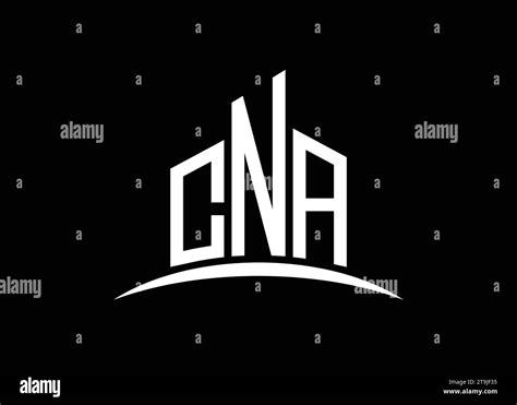 Letter Cna Building Vector Monogram Logo Design Template Building