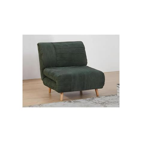 Fauteuil Convertible En Velours C Tel Palula Vert Fonc Prix Carrefour