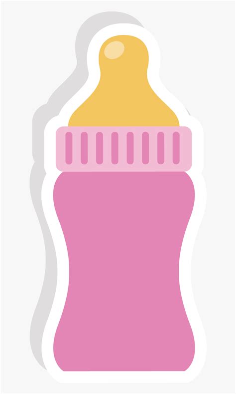 Cartoon Glass Bottle Infant - Cartoon Baby Bottle Vector, HD Png Download - kindpng