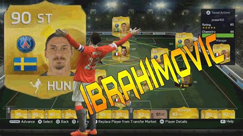 FIFA15 FUT IBRAHIMOVIC Squad Builder Hybrid Gameplay YouTube