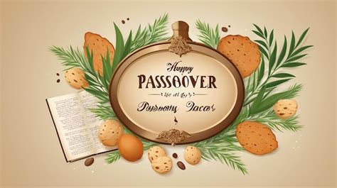 Premium Vector Happy Passover Greeting Vector Illustration