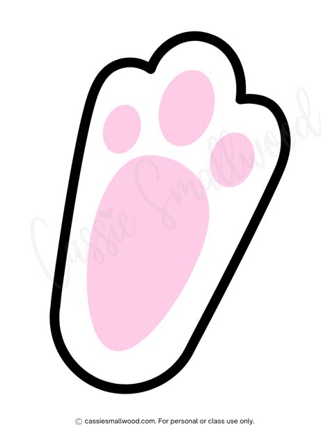 Cute Easter Bunny Feet Printable Template Free Cassie Smallwood