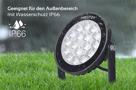 Miboxer W Rgb Cct Led Gartenstrahler Wifi Gartenleuchte Mit Erdspie