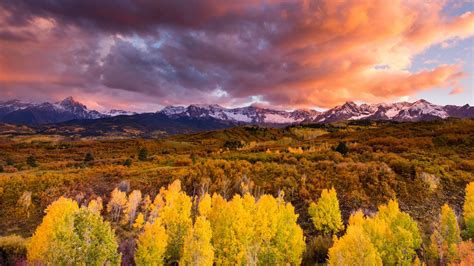 1920x1080 Mountains Sky Autumn Forest Clouds Coolwallpapersme