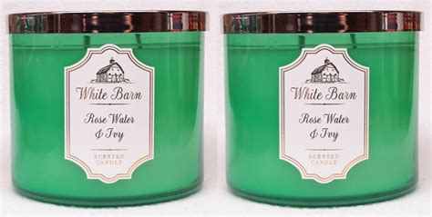 Bath Body Works White Barn Rose Water Ivy Wick Scented Wax