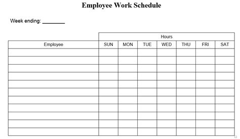 15 Free Office Schedule Templates In Ms Word And Ms Excel