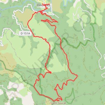 Trace GPS Dourbies Saint Guiral itinéraire parcours