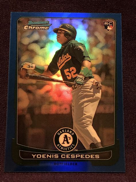 2012 Bowman Draft Chrome Blue Refractor 079 250 Yoenis Cespedes 4