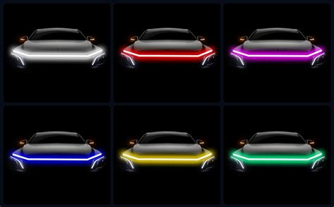 Amazon Rgb Car Hood Light Strip Inches Dynamic Led Daytime