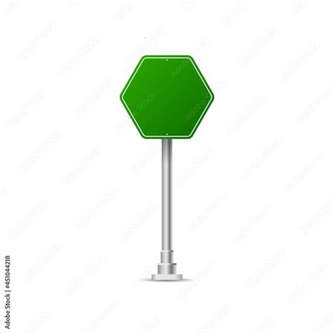 Realistic Green street and road signs. City illustration vector. Street ...