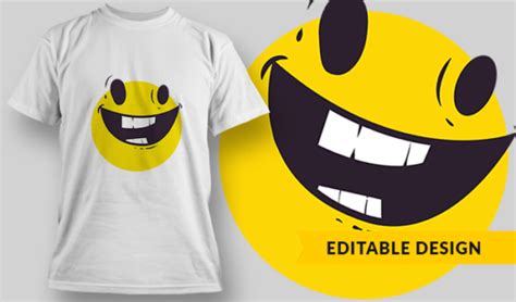 Happy Emoji - T-shirt Design Template 2852 - Designious