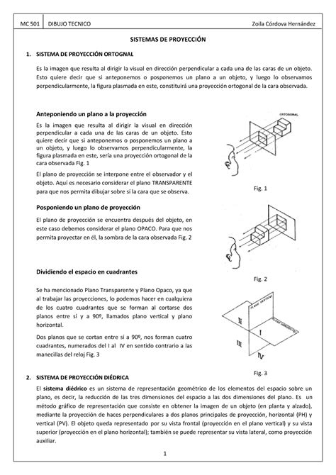 Separata Proyecciones Sistemas De Proyecci N Sistema De