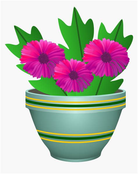 Purple Flower Pot Clip Arts Flower In Pot Clipart Png Transparent