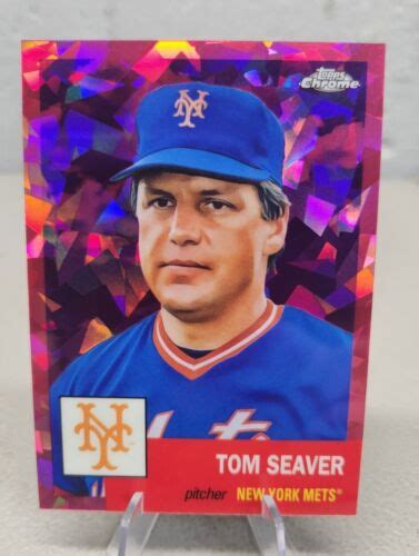 Tom Seaver 2022 Topps Chrome Platinum Anniversary Fuchsia Atomic