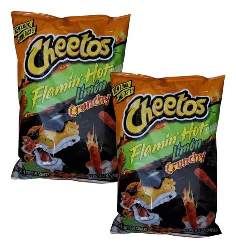Cheetos Crunchy Flamin Hot Lim N Papitas Americanas Pack Meses Sin