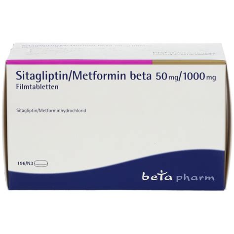 Sitagliptin Metformin Beta Mg Mg Filmtabl St Mit Dem E