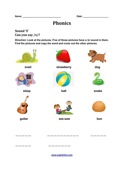 Sound S Phonics Worksheet Live Worksheets