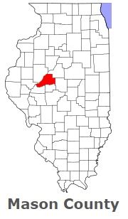 Mason County on the satellite map of Illinois 2024. Actual satellite images of Mason County ...