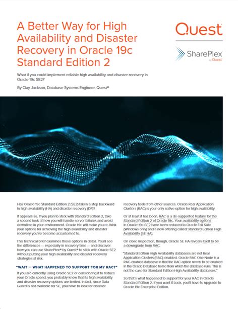 A Better Way For High Availability And Disaster Recovery In Oracle 19c